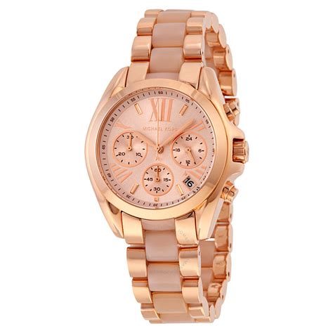 michael kors chronograph rosegold|michael kors gold watches women.